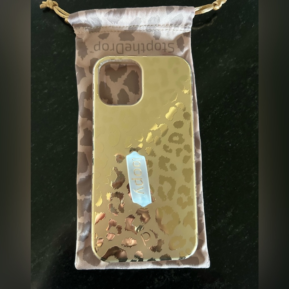 Loopy Case - IPhone 12 Pro - gold leopard - excellent condition